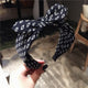 AlphaGal Rabbit Ears Hairbands Striped Knot Headbands for Women Girls Head Bands 2019 New Fashion Bow Hair Accesories