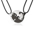 Rinhoo Couples Jewelry Necklaces Black white Couple Necklace Titanium Steel animal cat Pendants Necklace
