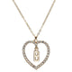 Romantic Love Pendant Necklace For Girls Women Rhinestone Initial Letter Necklace Alphabet Gold Collars Trendy New Charms Kolye