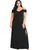 Rosegal Plus Size Cold Shoulder Slit Maxi Dress Women Dress Casual Spaghetti Strap Short Sleeves Ankle-Length Dresses Vestidos