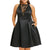 Plus Size Dress Vestidos Ladies Dresses Black Lace Insert Sleeveless Vintage Party Dress Women Vestido Robe Big Size 5XL