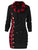 Plus Size Dress Women Button Up Plaid Cowl Neck Drawstring Casual Sweatshirt Dress Clothing Fall Ladies Dresses Vestido