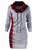 Plus Size Dress Women Button Up Plaid Cowl Neck Drawstring Casual Sweatshirt Dress Clothing Fall Ladies Dresses Vestido