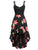 Plus Size Floral Print Flounce Cami Dress Sleeveless Spaghetti Strap A-Line Women Dress Holiday High Low Sexy Dress 5XL