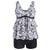 Plus Size Flounce Printed Two Piece Set Summer Beachwear Adjustable Shoulder Straps High Waist Women Set Bathing Suit