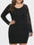 Rosegal Plus Size Lace Panel Ruched Bodycon Dress Female Spring Elegant Party Dress Women O Neck Long Sleeves High-Waist Vestido