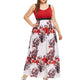 Rosegal Plus Size Maxi Dress Women Sleeveless High Waist Floral Print Ankle-Length Dress 5XL Summer Ladies Party Dresses Clothes
