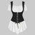 Plus Size Off Shoulder Blouse And Lace-Up Waistcoat Short Sleeve Vintage Tops Gothic High Waist Women Summer Shirts 2019