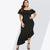 Plus Size Off The Shoulder Bodycon Dress Women Clothing Summer Short Sleeves Long Bodycon Dress 2019 Black Vestidos