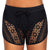 Plus Size Openwork Elastic Waist Shorts Lace Beachwear Sexy Board Shorts Summer Women Hollow Out Solid Swimming Shorts