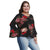 Plus Size Round Neck Long Bell Sleeve Floral Print Women Chiffon Blouse Casual Shirt Blouses Ladies Tops Blusas Mujer