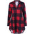 Plus Size Split Neck Long Plaid Boyfriend Shirt Women Blouse Casual Shirttail V-Neck Long Sleeve Blouses Shirts Clothing