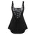 Rosegal Plus Size Sweetheart Neck Glitter Rings Tank Top Sleeveless Casual Women Sequined Tops Gothic Lace up Sexy Party Tops