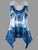 Rosegal Plus Size Tribal Print Strappy Tank Top Summer O Neck Sleeveless Lace Up Ladies Tops Tees Casual Women Tanks Big Size