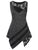 Rosegal Plus Size Women Lace Insert Cut Out Asymmetric Tank Top Clothing Summer Irregular Hem Sleeveless Mini Dress Marled Dress