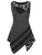 Rosegal Plus Size Women Lace Insert Cut Out Asymmetric Tank Top Clothing Summer Irregular Hem Sleeveless Mini Dress Marled Dress