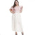 Rosegal Plus Size Women Sweet Maxi Dress Splicing Round Collar Casual Short Flare Sleeve Dress Empire Holiday Party Dress Robe