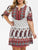 Split Sleeve Ethnic Printed Plus Size Dress Split Half Sleeves A-Line Paisley Print V-neck Bow Women Casual Dress 2019