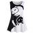 Rosegal Valentine Plus Size Two Tone Cat Pattern Tank Top Women Tops Summer Casual Round Neck Sleeveless Pullovers Lady Clothes