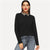SHEIN Black Preppy Elegant Leopard Print Stand Collar Pullover Long Sleeve Sweatshirt Autumn Workwear Casual Women Sweatshirts