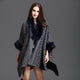 SWONCO Cape Coat Women Winter Luxury Faux Fur Coat Cloak Winter 2019 Long Capes Leopard Poncho Feminino Inverno Capa Con Capucha