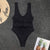 Sexy Black String Bandage swimwear women One Piece Swimsuit 2019 Backless Bathing Swimming Suit Badpak Monokini Badeanzug Damen