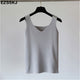 Sexy Knitted Top Summer Tank top Women big size camisole Blouse Sleeveless V Neck Slim Top Female t-shirt Vest Casual Camis