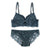 Sexy Lace Bra Set Embroidery Padded Push Up Bra Sets +Bow Lace Brief Women Bra Lingerie Set