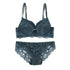 Sexy Lace Bra Set Embroidery Padded Push Up Bra Sets +Bow Lace Brief Women Bra Lingerie Set