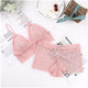 Sexy Lace Bra Set For Women Push Up Bra Padded Deep V Gather Bra See-through Brief Bra Set Lingerie Intimate Female