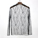 Sexy Lace Mesh Perspective Tops Women Casual High Collar Hollow Out Wild Bottom Tees Ladies Fashion Elegant Tees Spring Summer