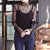 Sexy Lace Mesh Perspective Tops Women Casual High Collar Hollow Out Wild Bottom Tees Ladies Fashion Elegant Tees Spring Summer