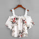 Sexy Off Shoulder Print Tops Women Vintage Short Sleeve Lace Patchwork Loose Tees Summer Ladies Fashion Elegant Wild T-shirts