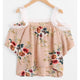 Sexy Off Shoulder Print Tops Women Vintage Short Sleeve Lace Patchwork Loose Tees Summer Ladies Fashion Elegant Wild T-shirts