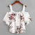 Sexy Off Shoulder Print Tops Women Vintage Short Sleeve Lace Patchwork Loose Tees Summer Ladies Fashion Elegant Wild T-shirts
