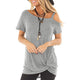 Sexy Off Shoulder Summer Tops Women Casual Solid Short Sleeve Skew Collar Tees Plus Size Ladies Fashion Simple Wild T-shirts New