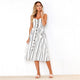 Sexy Party Boho Sundress Women Summer Dress 2019 Casual Backless Midi Dress Button Polka Dot Striped Floral Beach Dress Female