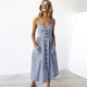 Sexy Party Boho Sundress Women Summer Dress 2019 Casual Backless Midi Dress Button Polka Dot Striped Floral Beach Dress Female