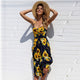 Sexy Party Boho Sundress Women Summer Dress 2019 Casual Backless Midi Dress Button Polka Dot Striped Floral Beach Dress Female