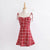 Sexy Plaid Ruffles Strap Mini Dresses Women Casual Off Shoulder A-line Summer Dress Fashion Elegant Dress For Ladies Vestidos