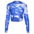 Sexy Print Perspective Mesh Tops Women Casual Long Sleeve Slim Short Tees Summer Ladies Fashion Sexy Club T-shirts High Quality