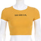 Sexy Solid O-neck Short Summer T-shirts Women Casual Short Sleeve Print Slim Tees Streetwear Female Vogue Simple Wild Tops New