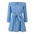 Sexy Striped Lacing Mini Dresses Women Solid Long Sleeve Off Shoulder A-line Dress Ladies Fashion Sweet Party Dress Vestidos New
