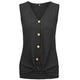 Sexy V-neck Button Tank Tops Women Casual Solid Sleeveless Loose Summer Tees Ladies Fashion Simple Wild T-shirts High Quality