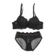 Sexy Women Lace Bra Set Cotton Embroidery Underwear Push Up Bra and Briefs Set