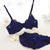 Sexy Women Lace Bra Set Cotton Embroidery Underwear Push Up Bra and Briefs Set