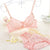 Sexy Women Lace Bra Set Cotton Embroidery Underwear Push Up Bra and Briefs Set