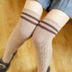 Sexy women's stockings gaiters striped long socks thigh high stockings female erotic warm over knee socks women stocking