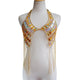 Shiny Big Gems Tank Top Gold Link Chain Tassels Crop Tops Women Sexy Hollow Out Halter Top 2019 Summer Rave Festival Clothing