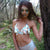 Shiny Blue Sequins Halter Bra Crop Top Sexy Women Hollow Out Backless Camis 2019 Summer Beach Top Rave Festival Camisole